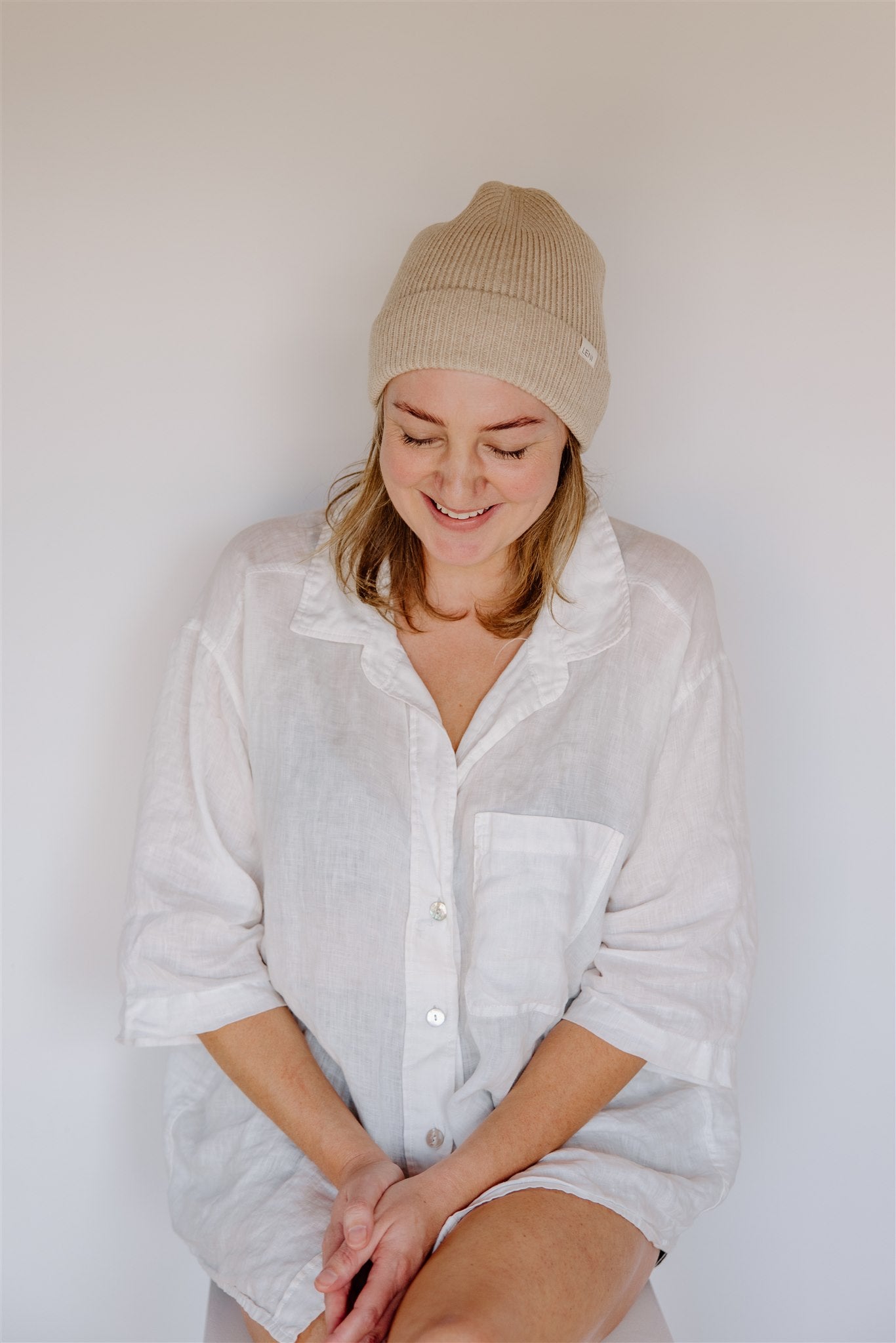 Merino Rib Beanie | Oat