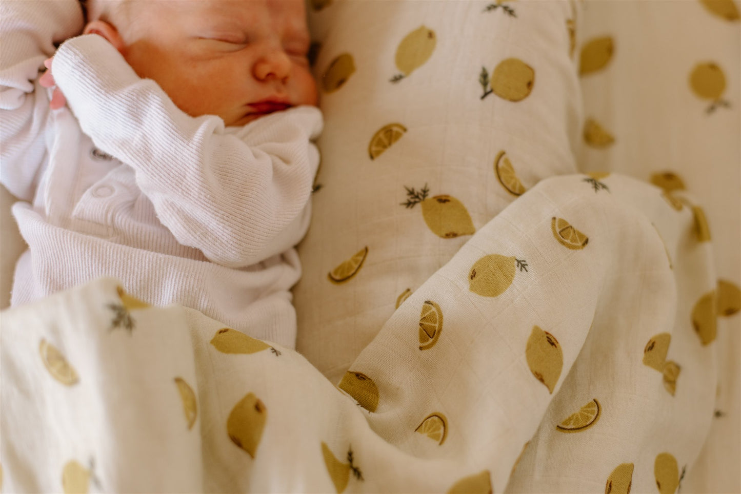 Fitted Cot Sheet | Lemon