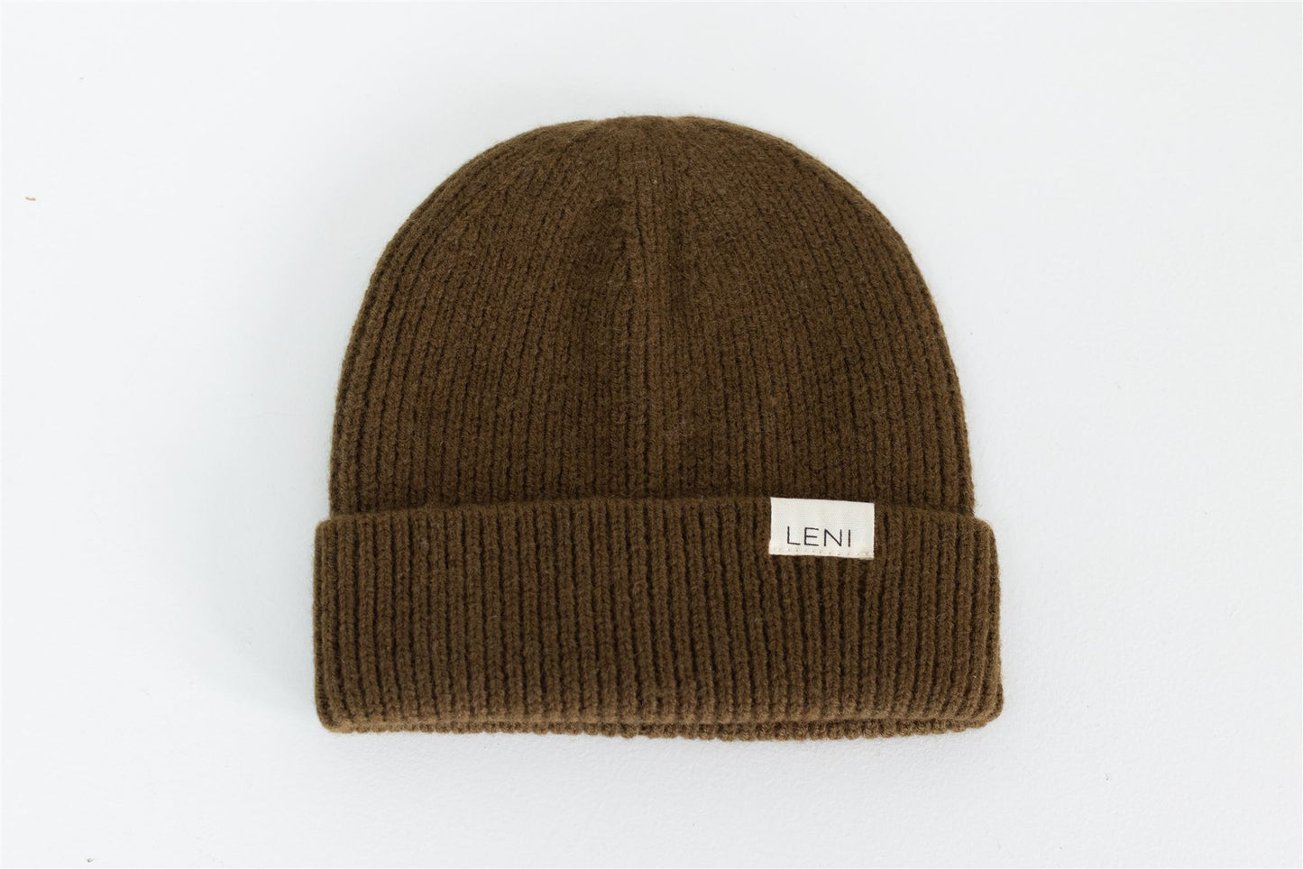 Merino Rib Beanie | Olive