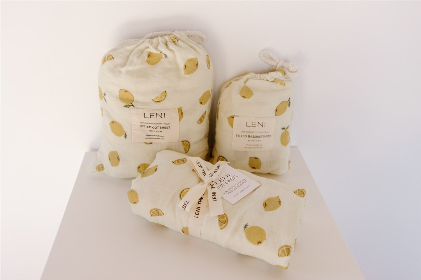 Fitted Cot Sheet | Lemon
