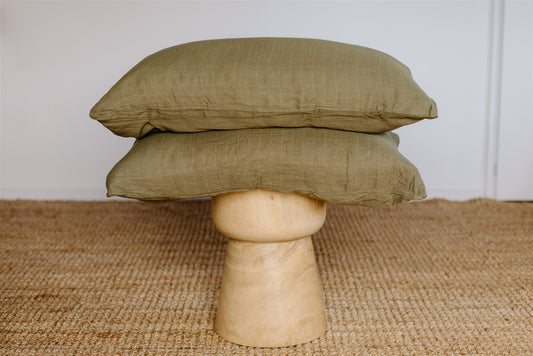 100% Muslin Pillowcase | Olive