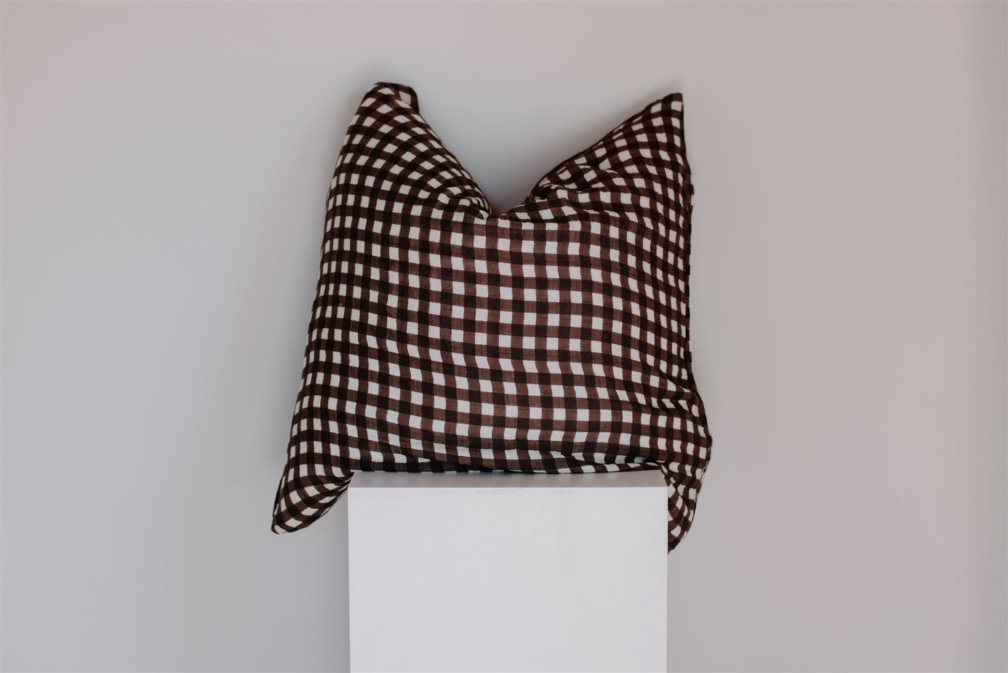 Organic Euro Pillowcase | Choc Gingham