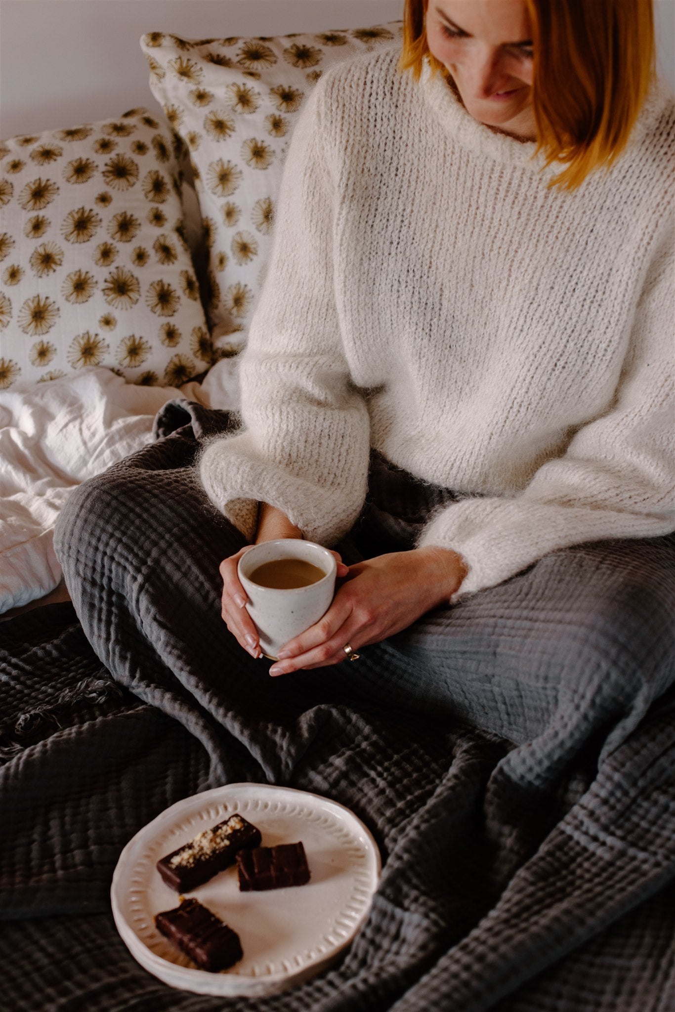 Organic Throw Blanket | Charcoal