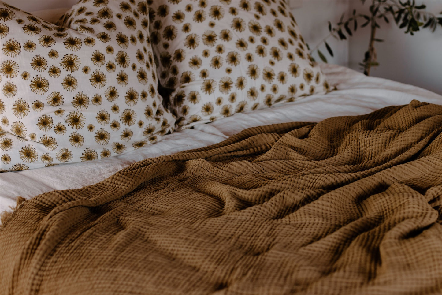 Organic Throw Blanket | Toffee