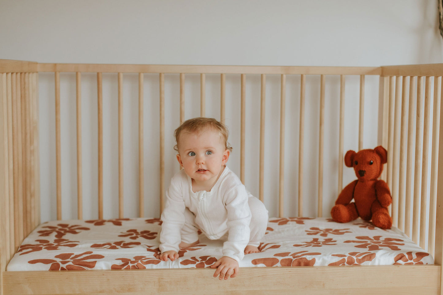 Fitted Cot Sheet | Hibi Rust