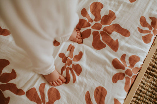 Fitted Cot Sheet | Hibi Rust