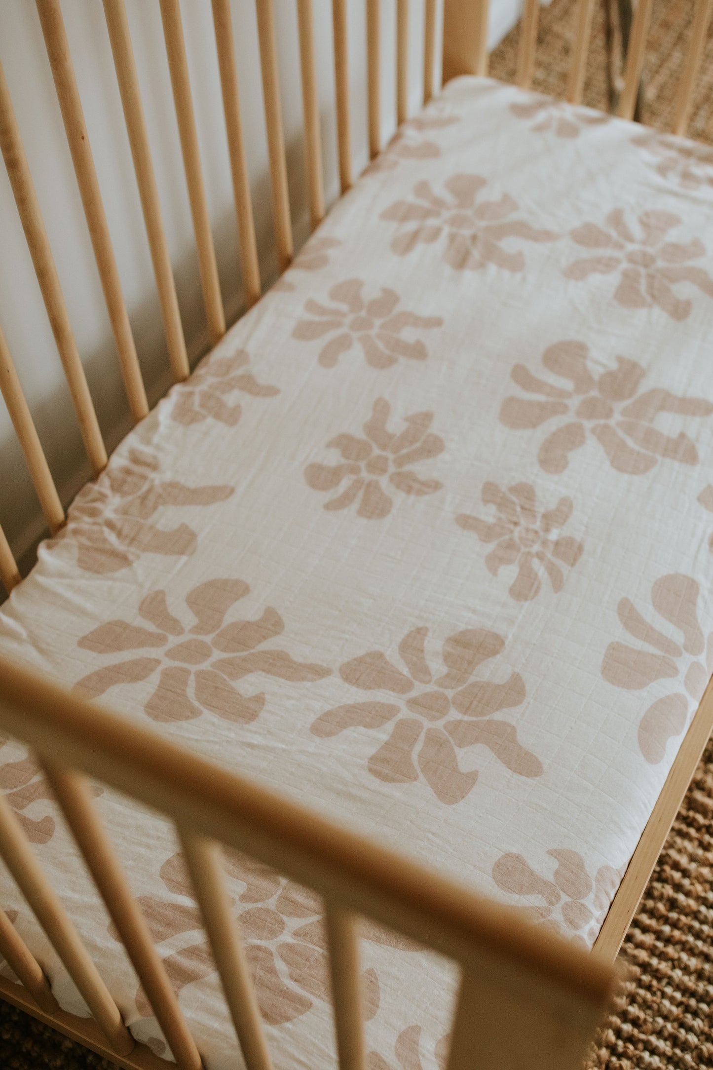 Fitted Cot Sheet | Hibi Blush