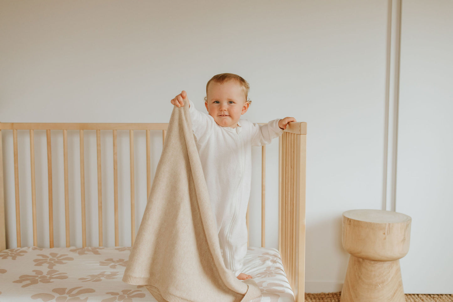 Fitted Cot Sheet | Hibi Blush