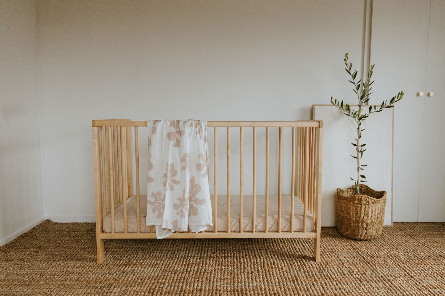 Muslin Swaddle Blanket | Hibi Blush