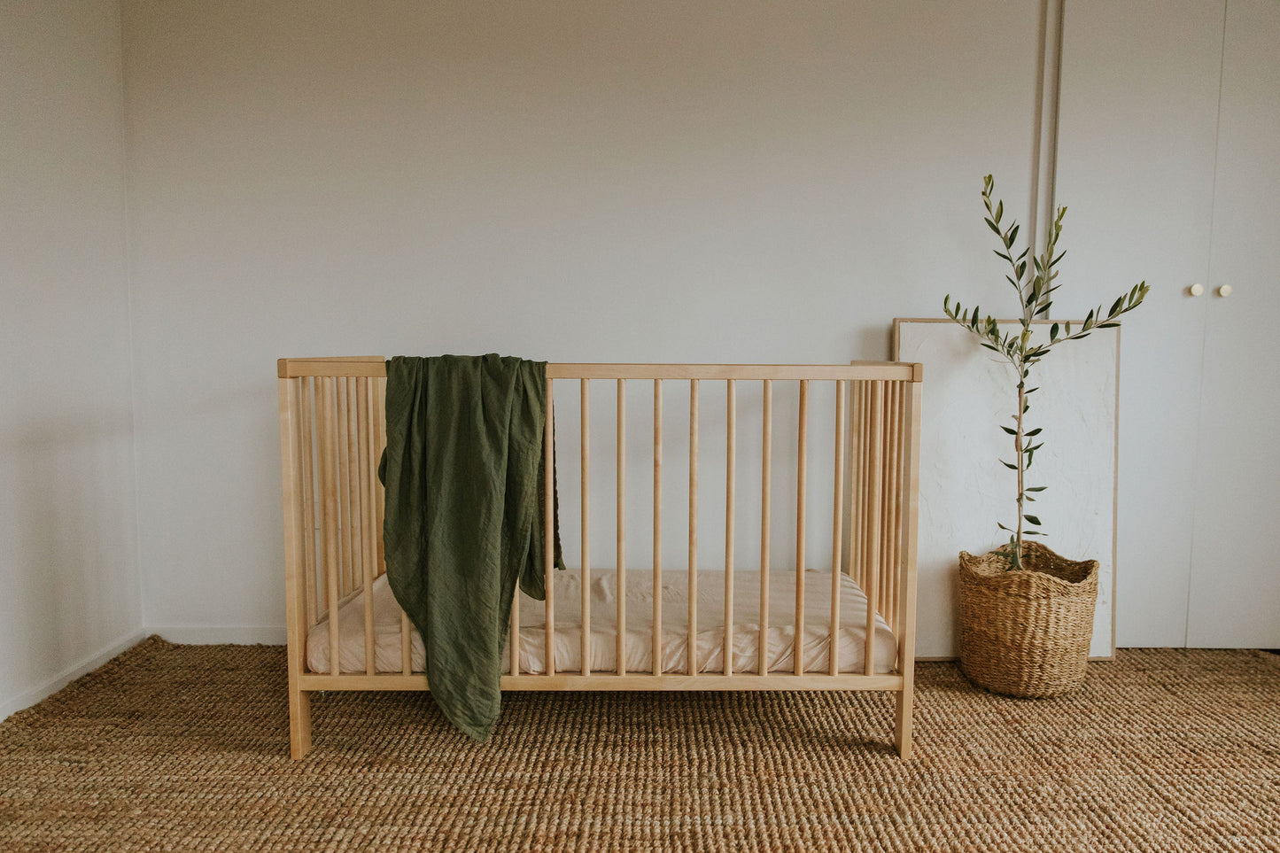 Muslin Swaddle Blanket | Olive