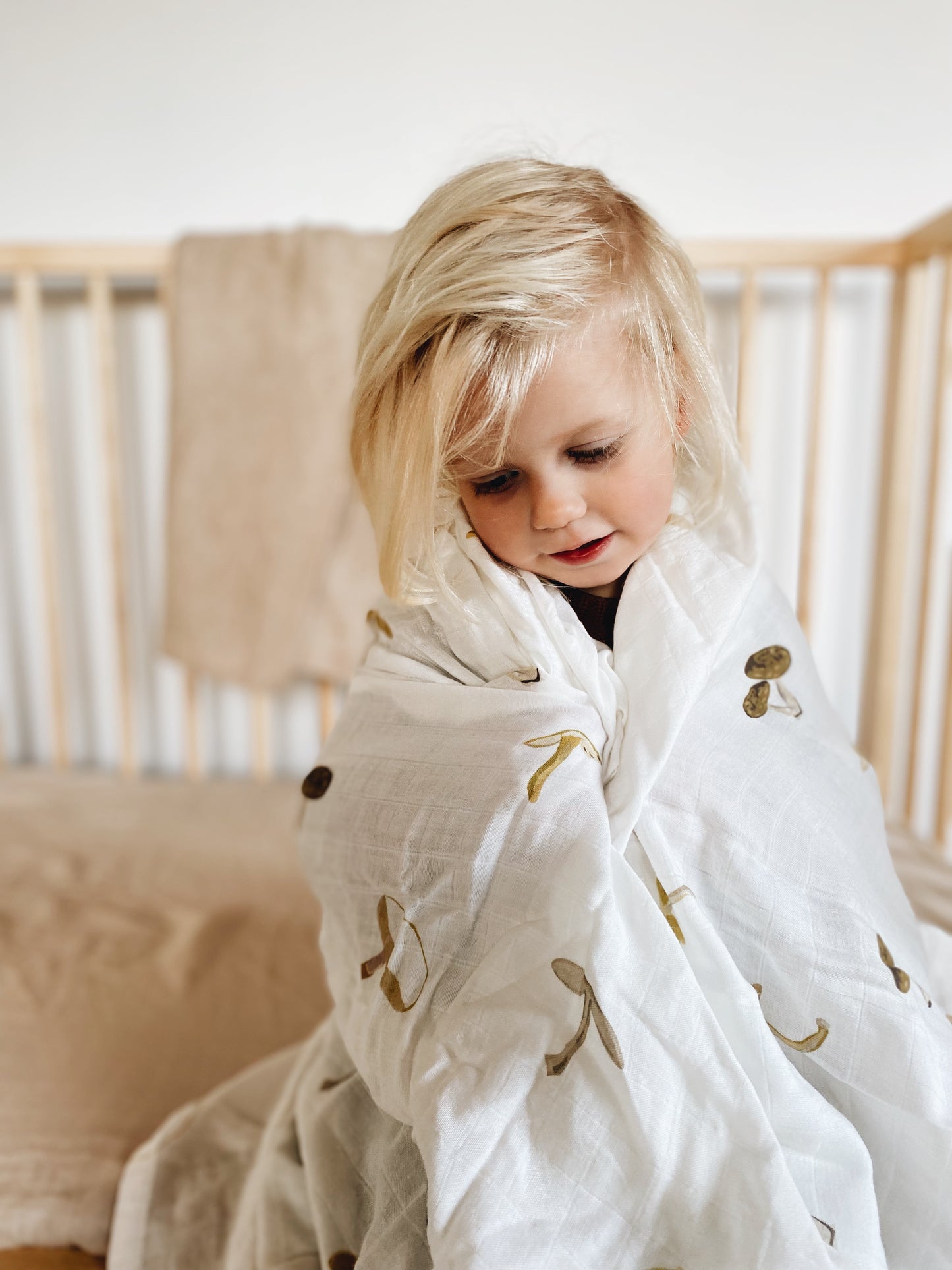 Muslin Swaddle Blanket | Mushroom