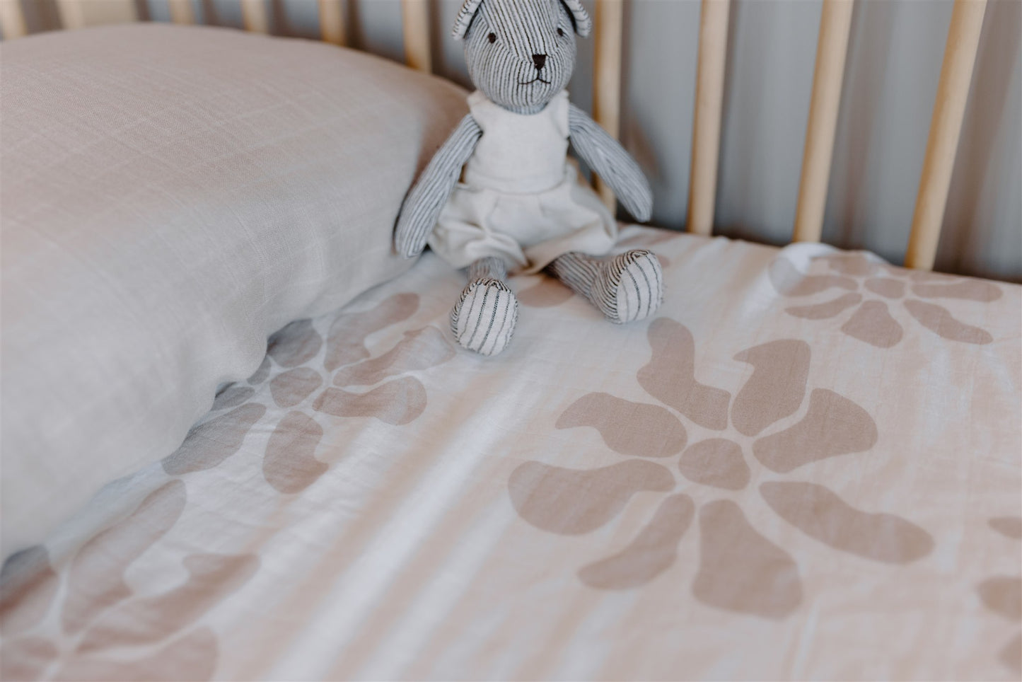 Fitted Cot Sheet | Hibi Blush