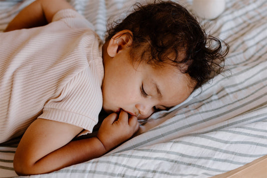 Fitted Cot Sheet | Moss Stripe